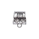 10pcs 24x18x17mm Antique Silver Color Flower Shaped Silk Scarf Buckle Accessories For DIY Jewelry Making Findings