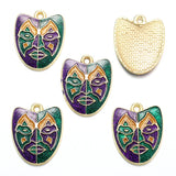 5pcs 10style Carnival Charms Alloy Mask Hat Carnival Pendants For DIY Bracelet Necklace Earrings Jewelry Making Accessories W4