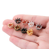 20pcs 8 colors Alloy Loose Spacer Beads Gold Silver Crown Beads for Jewelry Making DIY Bracelet Handmade Accessories 7x10 mm