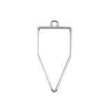 10 piezas de 22 x 45 x 3,7 mm, 2 colores, marcos geométricos huecos con pegamento, serie de marcos puntiagudos y cónicos para hacer joyas DIY.
