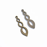 10pcs Antique Metal Drop shape Charms Tibetan Silver Plated Bronze Pendants Earring Necklace Jewelry Making 37*11mm B136