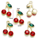 5pcs 20style Red Black Cherry Acrylic Stereo Oil Enamel DIY Charms for Bag Earring Necklace Jewelry Making Handmade Pendant W428