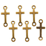 4 colors Metal cross Charms For Earring Necklace keychain Pendant DIY Jewelry Making 20*8mm T103