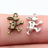 20pcs 15x11mm 2 Colors Antique Bronze Color Antique Silver Color Rabbit Charms For DIY Jewelry Making