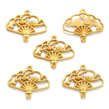 10pcs Double hole fan Charms For Bracelets Necklace Keychain Connector DIY Handmade Jewelry Making accessories 20*24mm J495