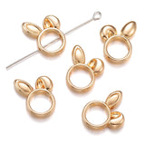 10pcs inside diameter 8mm rabbit Interval Bead Connect Spacers Through Hole Beading Cap DIY Bracelet for Jewelry Making R238