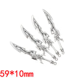 11-20pcs Mixed Styles Antique Knight Sword Anime weapon Charm for Jewelry Making DIY Handmade Weapons Personality Necklace U088