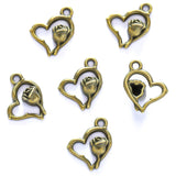 30pcs 7 Colors heart shaped Charm for Necklace Keyring Pendant DIY Handmade Jewelry Accessories 14*15mm A145