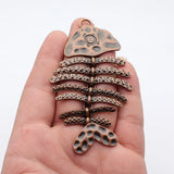 1pcs 103x55mm 2 Colors Antique Bronze Color Antique Copper Color Fish Bone Charms For DIY Jewelry Making