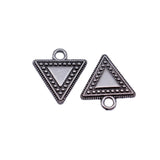 20pcs 16x14mm 5 Colors Double-Sided Textured Inverted Triangle Cone Charms For DIY Jewelry Making
