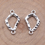 20pcs 13x21mm Antique Silver Color Hammer Pattern Geometric Connector For DIY Jewelry Making Handmade Jewelry Findings