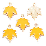 10Pcs Enamel Autumn Maple Leaf Charms Alloy for Earrings necklaces Pendants DIY Jewelry Making Findings Crafting 19*24mm W399