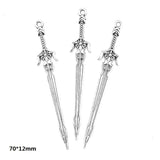 11-20pcs Mixed Styles Antique Knight Sword Anime weapon Charm for Jewelry Making DIY Handmade Weapons Personality Necklace U088