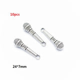 Zinc alloy 10-30pcs Multiple styles Antique Silver plated musical instrument Charms for bracelet necklace DIY jewelry Pendant