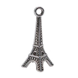 4pcs 29x11x11mm 2 Colors Antique Bronze Color Antique Silver Color 3D Eiffel Tower Charms For DIY Jewelry Making