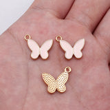 10pcs 16x13mm 5 Colors Butterfly Charms For DIY Jewelry Making
