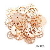 30pcs 10 Color GearsSmall Size 8-15mm Mix Alloy Mechanical Steampunk Cogs & Gears Diy Accessories