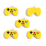 10Pcs Colorful Gaming Controller Resin Keychain Charms for Phone Cases 27.5*20mm Suitable for DIY Jewelry Making AccessoriesW580