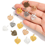 25pcs 5 Color Antique Silver color Heart Charms Pendant For Jewelry Making Diy Bracelet Necklace 18*14mm A83