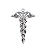 5pcs 53x37mm 2 Colors Antique Silver Color Antique Gold Color Medical Scepter Charms For DIY Jewelry Making