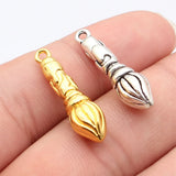 5pcs 30x7.9x7.4mm 2 Colors Antique Silver Color Gold Color Writing Brush Charms For DIY Jewelry Making