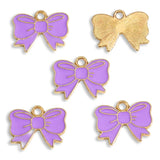 10pcs 18*14mm 7 colors Enamel Alloy bow Charm Earring Pendant DIY Keychain Necklace Jewelry Accessories W471