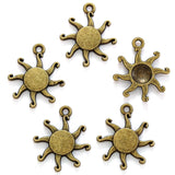20pcs 5 colors alloy sun Charm Hollow Pendant For DIY Necklace Bracelet Earrings Jewelry Crafts Making Accessories 19*16mm L224