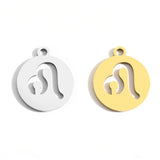 5pcs Stainless Steel 12 constellation charm DIY Jewelry Charms for Necklace Making Pendant Never Fade 15*17mm L409