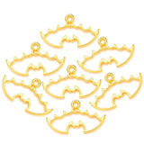30pcs Zinc alloy 6 colors Filigree Stamping Pendants bat Hollow Metal Charms DIY Necklace earrings Jewelry Accessories 24mmx14mm