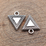 20pcs 16x14mm 5 Colors Double-Sided Textured Inverted Triangle Cone Charms For DIY Jewelry Making
