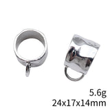 10pcs 24x17x14mm Silver Color Hammered Silk Scarf Buckle Accessories For DIY Jewelry Making Handmade Jewelry Findings
