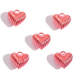 5pcs 5 Color Exquisite Heart Shaped Charm for Necklace Keyring Pendant  DIY Handmade Jewelry Accessories 13*13mm A147