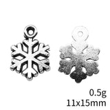 20pcs 11x15mm 2 Colors Antique Bronze Color Antique Silver Color Snowflake Charms For DIY Jewelry Making
