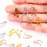 5 colors 60pcs musical note Charms Tibetan Silver Bronze Pendants Antique Charm Jewelry Making DIY Handmade Craft 16*9mm P206