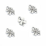 40pcs 7color Four leaf clover Charm for Earring necklace Metal Pendant Fit bracelet necklace earring Jewelry making 17*11mm Q404