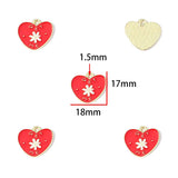 10-Piece Red Valentine's Day Enamel Charm Bracelet, Earrings, Metal Keychain Pendant Jewelry Accessories Set W577