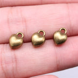 10pcs 9.5x7x5.2mm 2 Colors Antique Bronze Color Antique Silver Color Heart Charms For DIY Jewelry Making