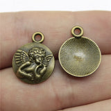 10pcs 16x20mm 2 Colors Antique Bronze Color Antique Silver Color Angel Charms For DIY Jewelry Making
