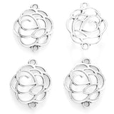 15pcs 7 Color Double hole flower Charm for Bracelet Necklace earring Pendant  DIY Handmade Jewelry Accessories 23*18mm Q1161