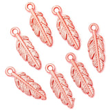 50pcs 7 Colors Zinc Alloy Small Feathers Charms DIY earring bracelet Jewelry Findings Jewelry Accessories 15x5mm