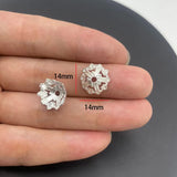 20-40pcs silver Alloy Flower Holder Partition Bead Cap Bead Holder Cap DIY Step Shaking Hairpin Hairpin Crown Accessories V149
