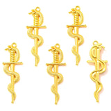 10pcs 6 Colors snake Sword Charms Pendant Retro Necklace Bracelet Metal Accessories DIY Charms Jewelry Craft Making 13X39mm M104