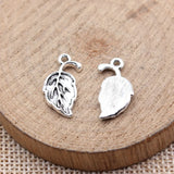20pcs 20x10mm 2 Colors Antique Bronze Color Antique Silver Color Leaf Charms For DIY Jewelry Making
