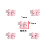 10Pcs Pink Bow Pendant Premium Alloy Jewelry Components for DIY Necklaces Earrings Bracelets and Other Jewelry Making Materials