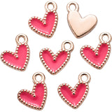 30pcs 10 colors small love heart Alloy Metal Enamel Charms Pendant DIY Bracelet Necklace earrings Jewelry making accessories