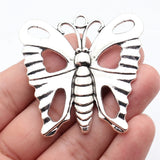 1pcs 58x58mm 2 Colors Antique Bronze Color Antique Silver Color Butterfly Charms For DIY Jewelry Making