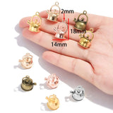 10Pcs Alloy Kettle Pendant 18*14mm Suitable for DIY Necklace Bracelet Keychain Bag Pendant Jewelry Making Material J526