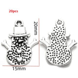 10-30pcs Christmas style charm snowman Santa Claus Gift box for Earring necklace Pendants DIY Handmade Craft Jewelry Making