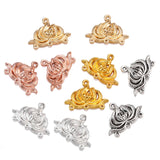 10Pcs 5 Colors Alloy lotus charm For Bracelets Necklaces Pendant Diy Handmade Jewelry Making 26*18mm G123