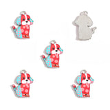 5pcs 21*15mm/23*15mm 14 colors Enamel Alloy dog Charm Earring Pendant DIY Keychain Necklace Jewelry Accessories W533